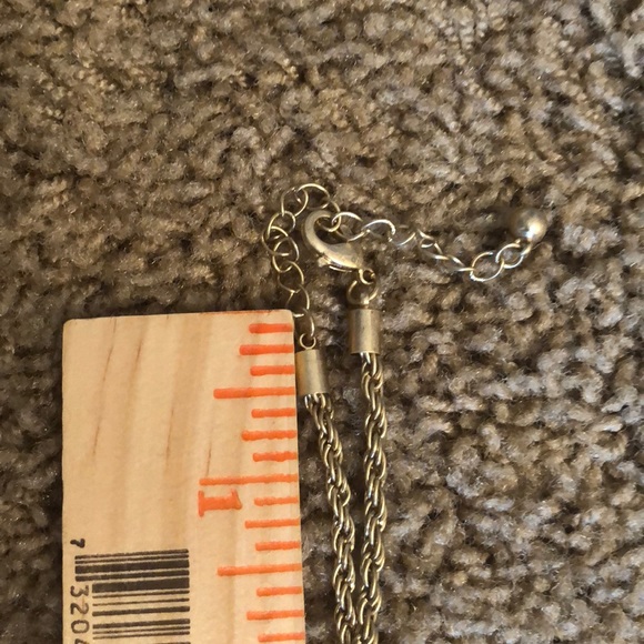 Gold necklace w/tassels & colored stones - Picture 7 of 7